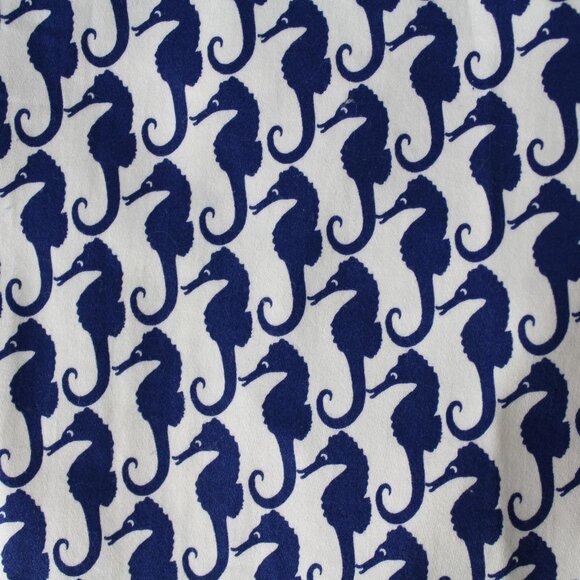 J Crew Mini Skirt with pockets size 0 cute seahorse print white navy - Picture 2 of 9